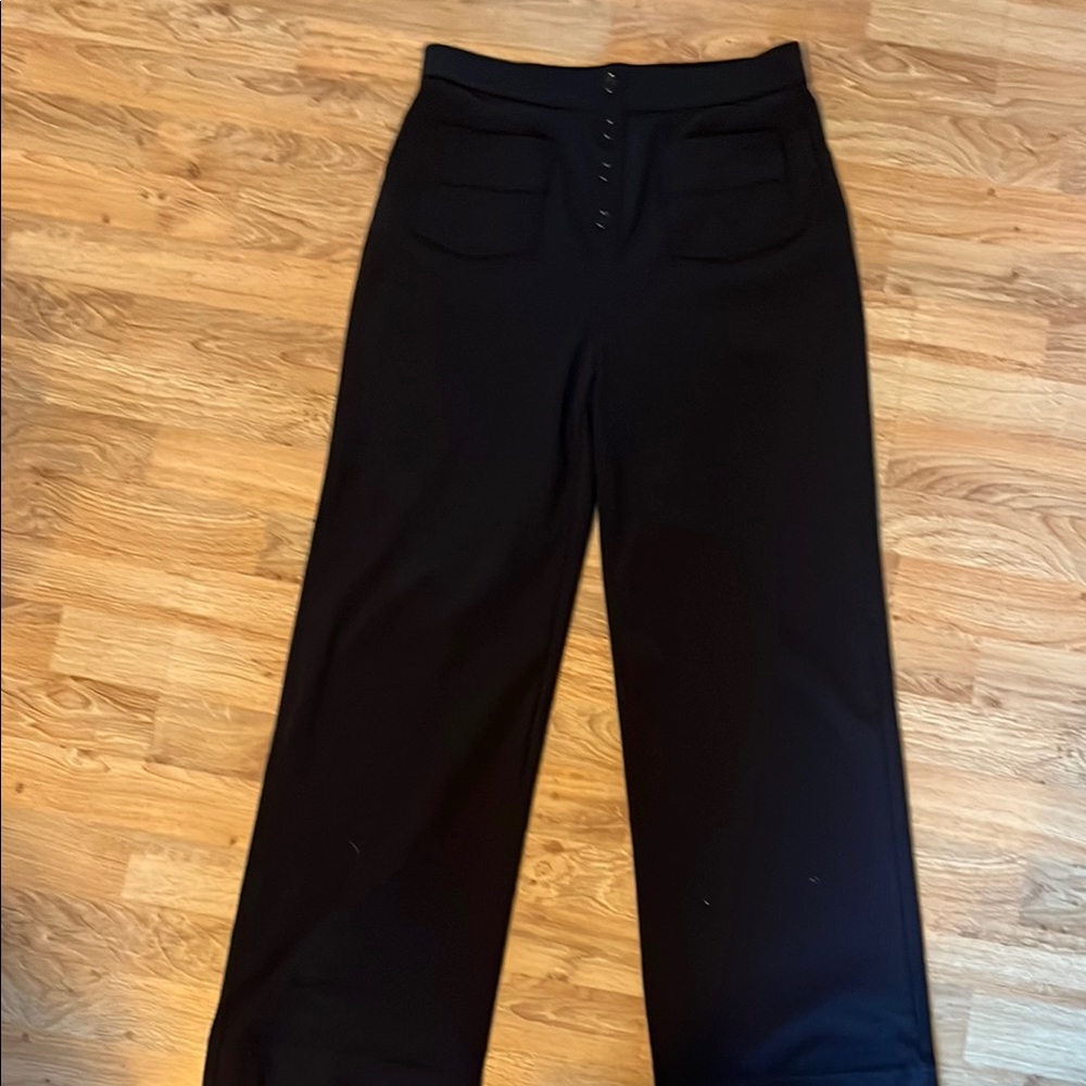 Amazon/Wide leg pocket pants/black/L/EUC